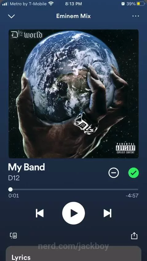 “my band” by D12 (explicit music) by jackboy