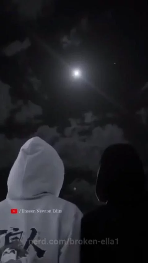 You and Him looking at the moon.. by broken-ella1
