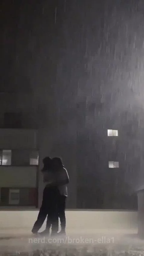 Me and HIm.. dancing in the rain.. by broken-ella1