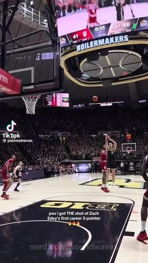 Zach Edey hits his first 3-pointer by soundwaves