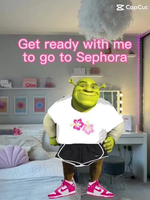 shrek goes to Sephora by lailai-didila