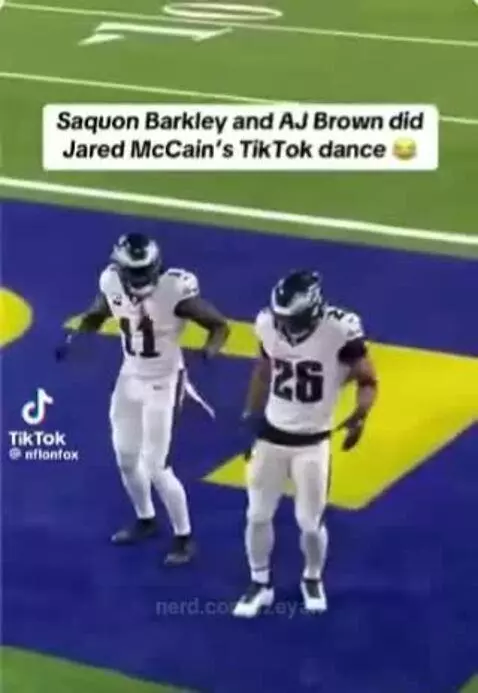 Saquon Barkley and AJ Brown do Tik Tok dance by izeyah