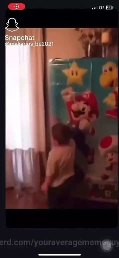 Kid thinks he's Mario lol by youraveragememeguy2