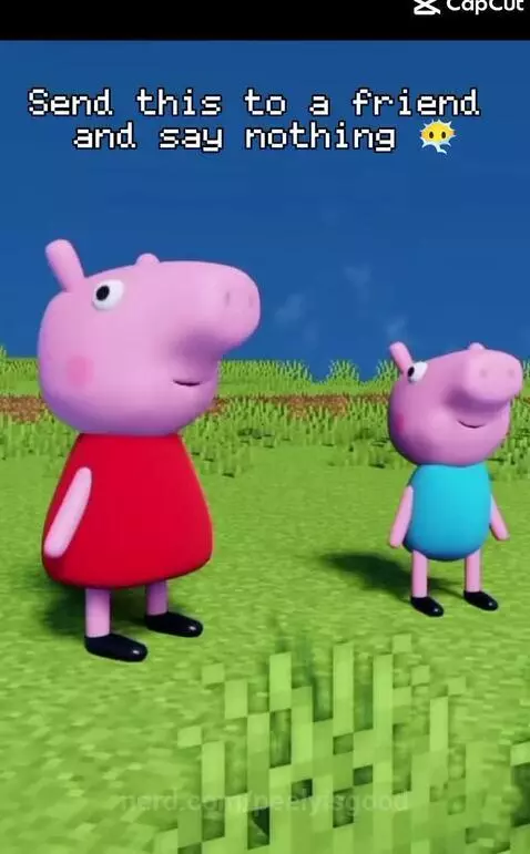 Peppa pig and George in Minecraft by peelyisgood