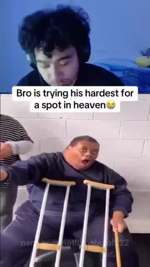 Bro trying his hardest for a spot in heaven💀 by notlilmabulol222
