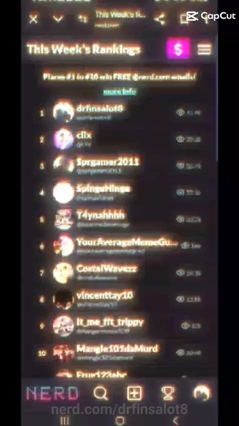 Thanks for making me most watch and at and number one by drfinsalot8