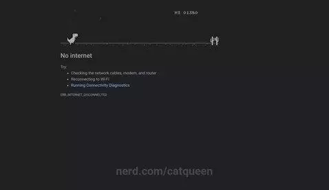 Dino game #lol #nointernet:( by catqueen