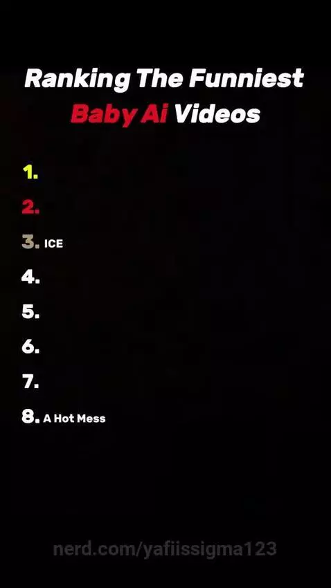 ranking funny baby ai moments by yafiissigma123