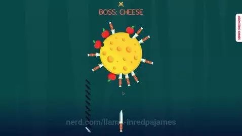 Knife hit by llama-inredpajames