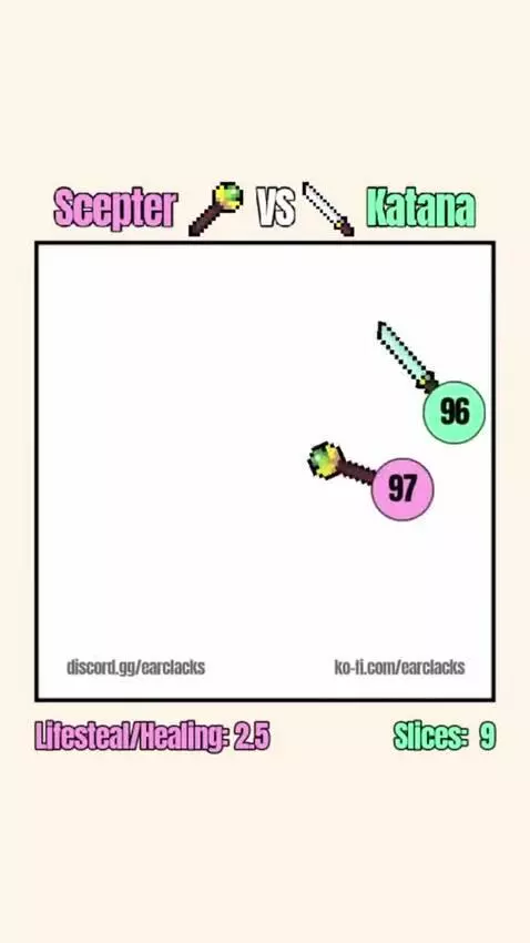 Scepter VS Katana. Credits to Earclacks by ballbattlesguy