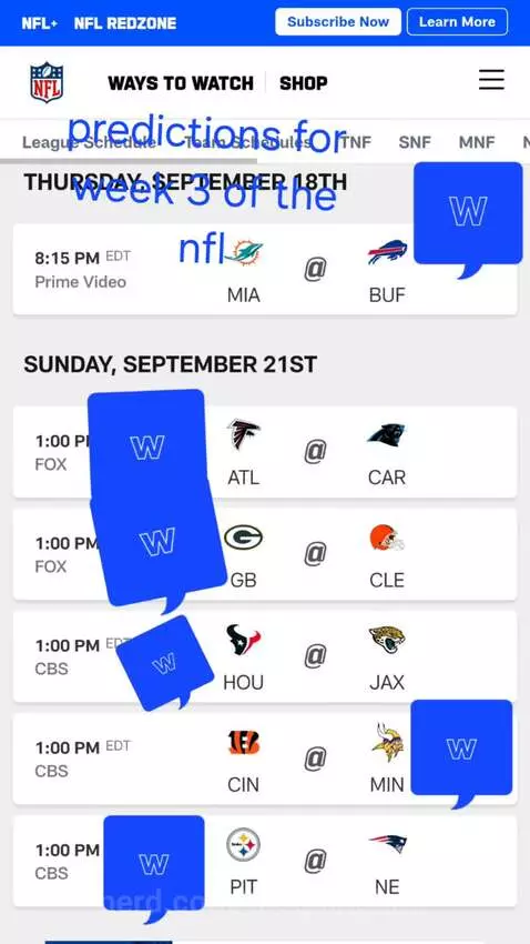 Nfl week three predictions by thegoatshow