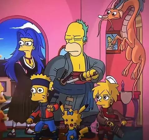 simpsons x anime again by killanyt