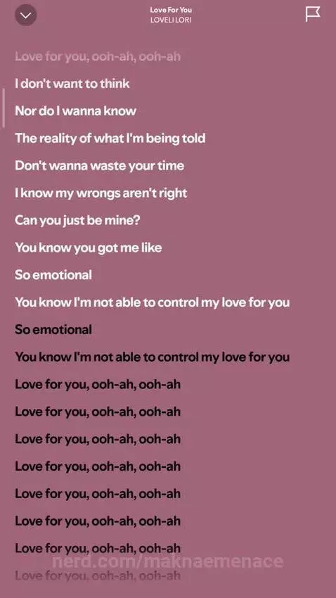 Love For You💞 ~ LOVELI LORI(Full Song) by maknaemenace