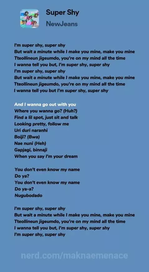 Super Shy🫣 ~ NewJeans(Full Song) by maknaemenace