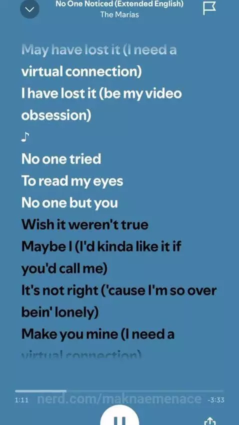 No One Noticed🪼 ~ The Marias(Full Song) by maknaemenace