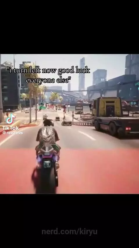 “I turn left now good luck” by kiryu