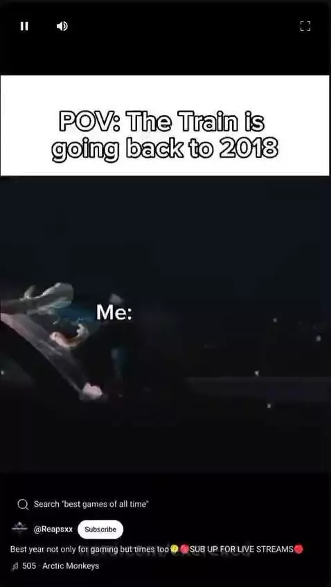POV: the train going back to 2018 by exerexed