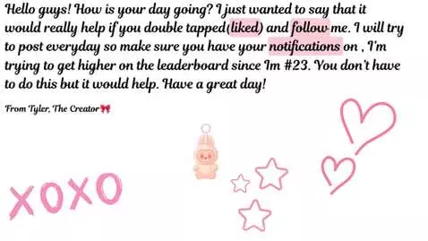 Read the highlighted if u don't like to read🎀 by tylerthecreator