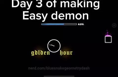 Day 3 of making geometry dash level by bluesnakegeometrydash