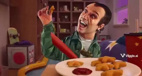 trevor eating chicken stars by twoleftfeet