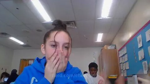 school, bored by cheergirly