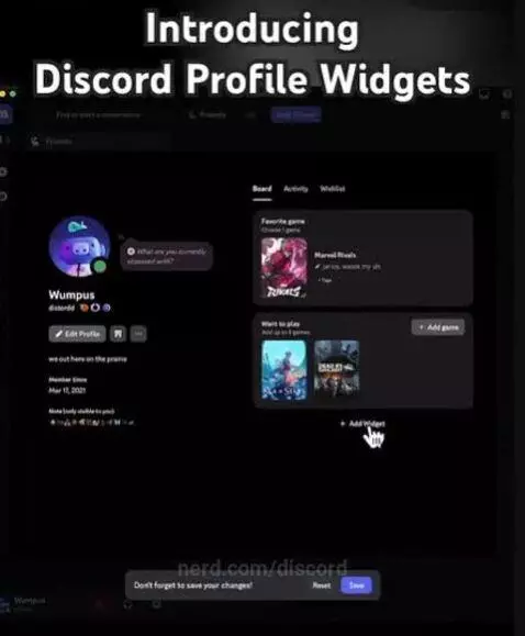 Discord Profile Widgets by discord