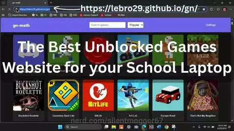 BEST UNBLOCKED GAMES SITE FOR YOUR SCHOOL COMPUTER by silentmogger67