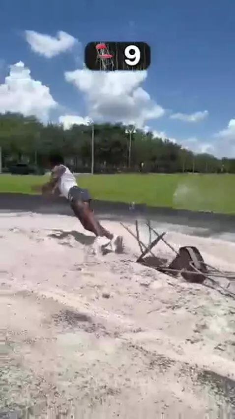 He jumped over 10 chair. by bloxian