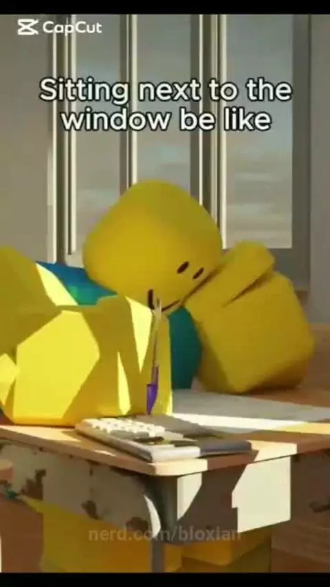 Sitting next to the window be like by bloxian