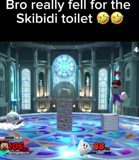 Bro really fell for the Skibidi toilet  🤣🤣 by averytheking