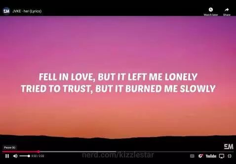 I love this song by kizzlestar