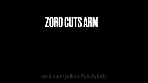 Zoro CUTS luffys arm clay stopmotion by yellinluffyluffyluffy