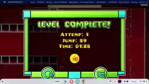 Trying to beat all geometry dash levels part 1 by onionman