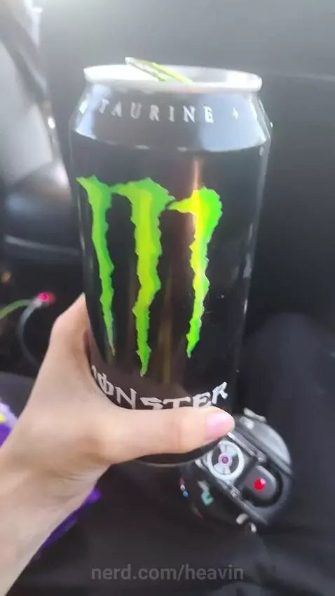 Monster Energy and chips 😝 btw I'll make the vid for the q&a... by heavin