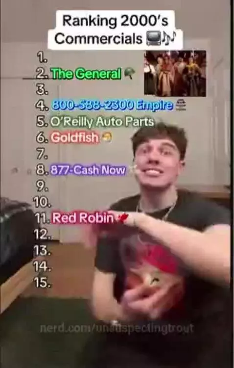 RANKING 2000s commercials by unsuspectingtrout