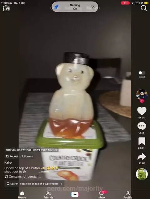 Honwy on top of a butter by majority