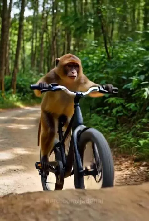 Poor monkey crashes while doing a jump on a ebike by jadenai