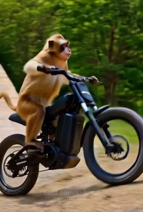 Monkey does a backflip on Surron by jadenai