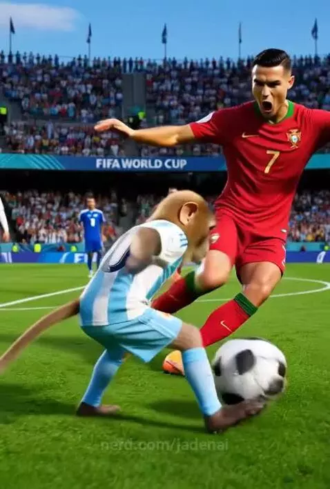 Monkey scores on Ronaldo at the world cup by jadenai