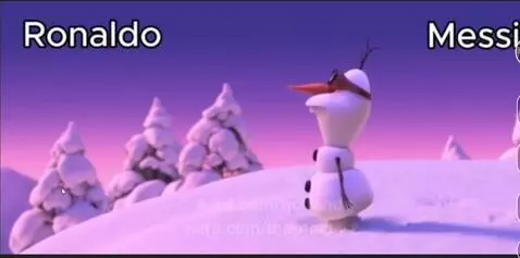 even the snowman knows who's the goat by the-goat
