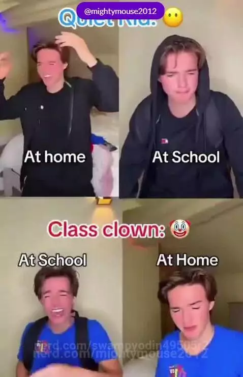 Quiet kid vs. class clown by swampyodin49505r2