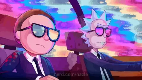 Rick and Morty vibeing by hazle
