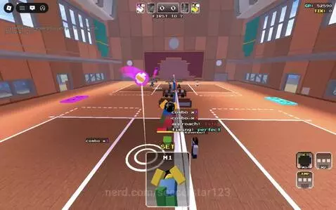 playing doubles volleyball roblox! by soccerstar123