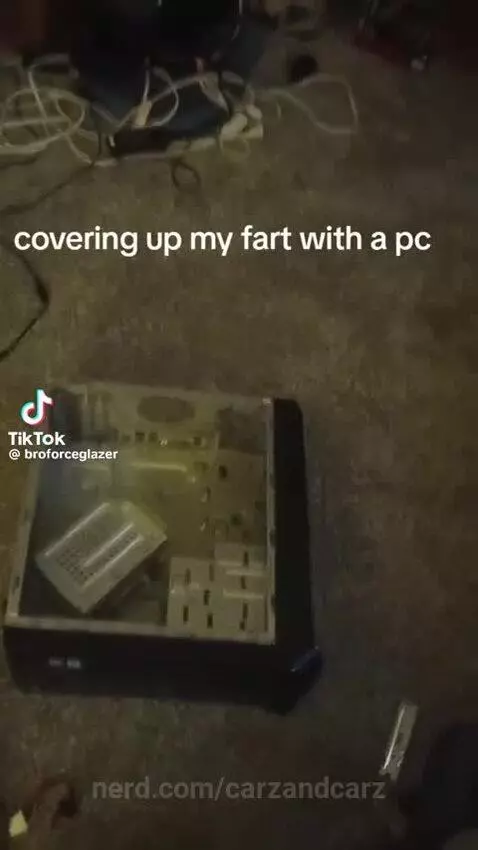 Covering my fart with a pc by carzandcarz