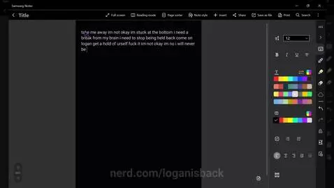 cant do this anymore by loganisback