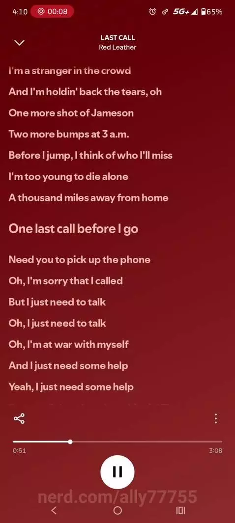 Last call by red leather by ally77755