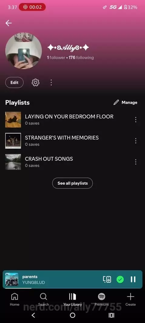My Spotify account by ally77755