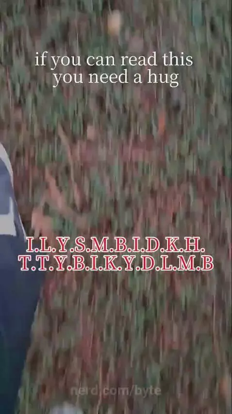 You need a hug if you can read this by byte